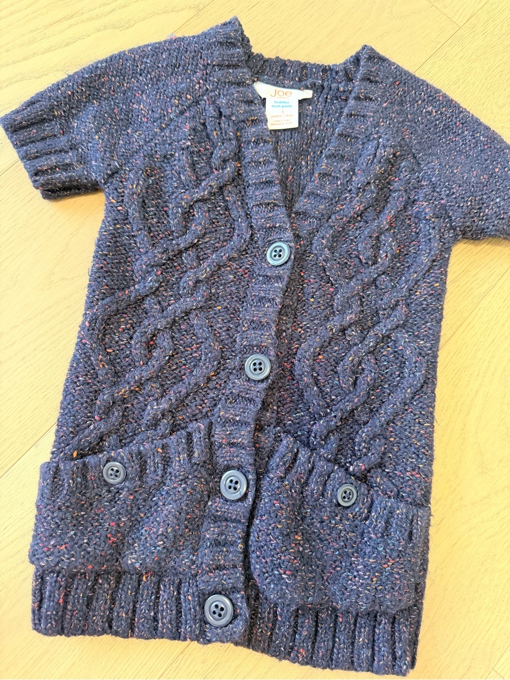 Joe Fresh Navy Speckled Toddler Sweater